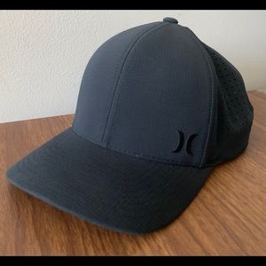 Hurley Mens Black Flex Fit Hat L/XL
